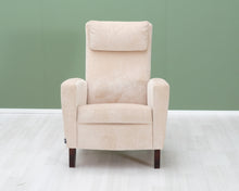 Lataa kuva Galleria-katseluun, Isku nojatuoli sametti vaalea
