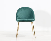 Lataa kuva Galleria-katseluun, Gerardo ruokatuoli samettiverhoilulla vihreä II