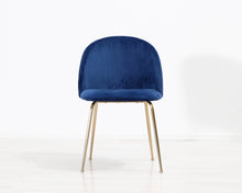 Lataa kuva Galleria-katseluun, Gerardo ruokatuoli samettiverhoilulla sininen