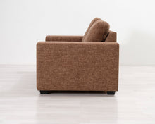Lataa kuva Galleria-katseluun, 2-istuttava kangassohva ruskea