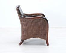 Lataa kuva Galleria-katseluun, Nahkanojatuoli ruskea