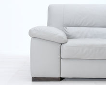 Lataa kuva Galleria-katseluun, Italsofa 3-istuttava nahkasohva harmaa