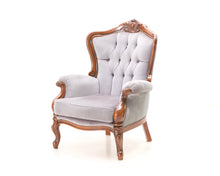 Lataa kuva Galleria-katseluun, Rokokootyylinen nojatuoli turkoosi