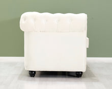 Lataa kuva Galleria-katseluun, 3-istuttava kangassohva luonnonvalkoinen