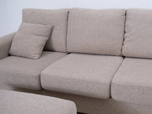 Lataa kuva Galleria-katseluun, 6-istuttava kulmasohva ja rahi beige