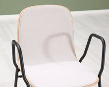 Ladda upp bild till gallerivisning, Hem Touchwood Armchair tuoli mustalla metallirungolla