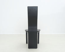 Lataa kuva Galleria-katseluun, Italialainen ruokatuoli mustaa nahkaa