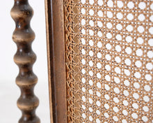 Load image into Gallery viewer, Antiikkinen ruokatuoli raidallisella istuimella
