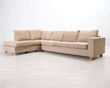 Lataa kuva Galleria-katseluun, 6-istuttava kulmasohva beige