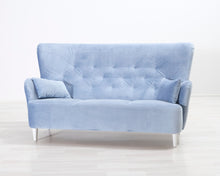 Lataa kuva Galleria-katseluun, 2,5-istuttava kangassohva vaaleansininen
