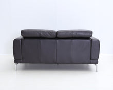 Lataa kuva Galleria-katseluun, Natuzzi 2-istuttava nahkasohva musta
