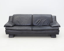 Lataa kuva Galleria-katseluun, Natuzzi nahkasohva 3-istuttava musta

