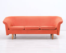 Lataa kuva Galleria-katseluun, 3-istuttava kangassohva oranssi

