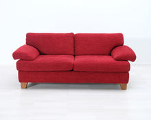 Lataa kuva Galleria-katseluun, 2-istuttava kangassohva punainen
