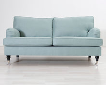 Lataa kuva Galleria-katseluun, 2-istuttava kangassohva turkoosi
