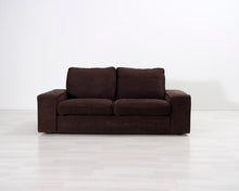 Lataa kuva Galleria-katseluun, 2-istuttava kangassohva ruskea
