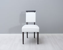 Lataa kuva Galleria-katseluun, Tuoli nahkaistuimella valkoinen
