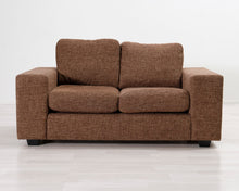 Lataa kuva Galleria-katseluun, 2-istuttava kangassohva ruskea
