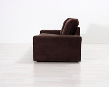 Lataa kuva Galleria-katseluun, 2-istuttava kangassohva ruskea
