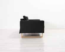 Lataa kuva Galleria-katseluun, 3-istuttava kangassohva musta

