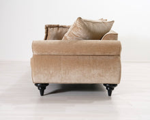 Load image into Gallery viewer, Napoleon 3-istuttava samettisohva beige
