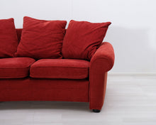 Load image into Gallery viewer, Ekornes 2-istuttava kangassohva punainen
