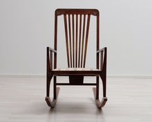 Lataa kuva Galleria-katseluun, Jugend-keinutuoli ruskea
