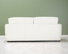 Ladda upp bild till gallerivisning, Natuzzi 2-istuttava nahkasohva valkoinen
