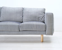 Lataa kuva Galleria-katseluun, IKEA 3-istuttava kangassohva harmaa

