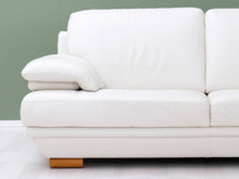 Ladda upp bild till gallerivisning, Natuzzi Plaza 3-istuttava nahkasohva valkoinen
