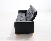 Ladda upp bild till gallerivisning, Ekornes Stressless 3-istuttava nahkasohva musta
