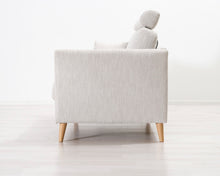 Lataa kuva Galleria-katseluun, 2-istuttava kangassohva vaaleanharmaa
