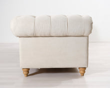 Load image into Gallery viewer, Chesterfield 3-istuttava sohva beige

