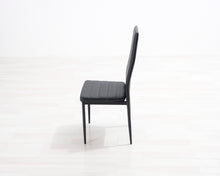 Load image into Gallery viewer, Ruokatuoli keinonahkaistuimella musta
