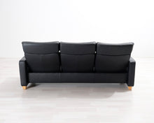 Ladda upp bild till gallerivisning, Ekornes Stressless 3-istuttava nahkasohva musta
