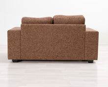 Lataa kuva Galleria-katseluun, 2-istuttava kangassohva ruskea

