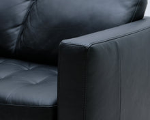 Lataa kuva Galleria-katseluun, Natuzzi 2-istuttava nahkasohva musta
