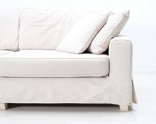 Load image into Gallery viewer, Asko 3-istuttava kangassohva beige
