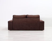 Lataa kuva Galleria-katseluun, 2-istuttava kangassohva ruskea
