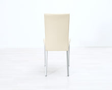 Lataa kuva Galleria-katseluun, Calligaris ruokatuoli nahkaistuimella luonnonvalkoinen
