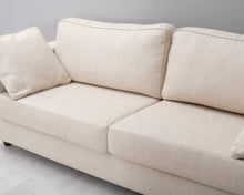 Lataa kuva Galleria-katseluun, 3-istuttava kangassohva beige
