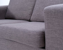 Lataa kuva Galleria-katseluun, 2-istuttava kangassohva harmaa
