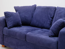 Lataa kuva Galleria-katseluun, 2-istuttava kangassohva sininen
