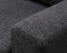 Load image into Gallery viewer, Bellus 3-istuttava kangassohva tummanharmaa
