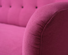 Lataa kuva Galleria-katseluun, 2-istuttava kangassohva pinkki
