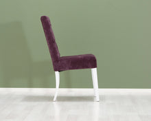 Lataa kuva Galleria-katseluun, Ruokatuoli kangasistuimella viininpunainen
