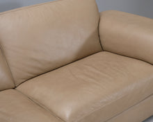 Lataa kuva Galleria-katseluun, Natuzzi 3-istuttava nahkasohva ruskea
