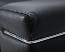 Lataa kuva Galleria-katseluun, Natuzzi 3-istuttava nahkasohva musta

