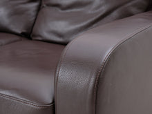 Ladda upp bild till gallerivisning, Natuzzi 3-istuttava nahkasohva ruskea
