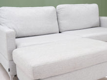 Lataa kuva Galleria-katseluun, Isku Inkoo 3-istuttava kangassohva rahilla harmaa
